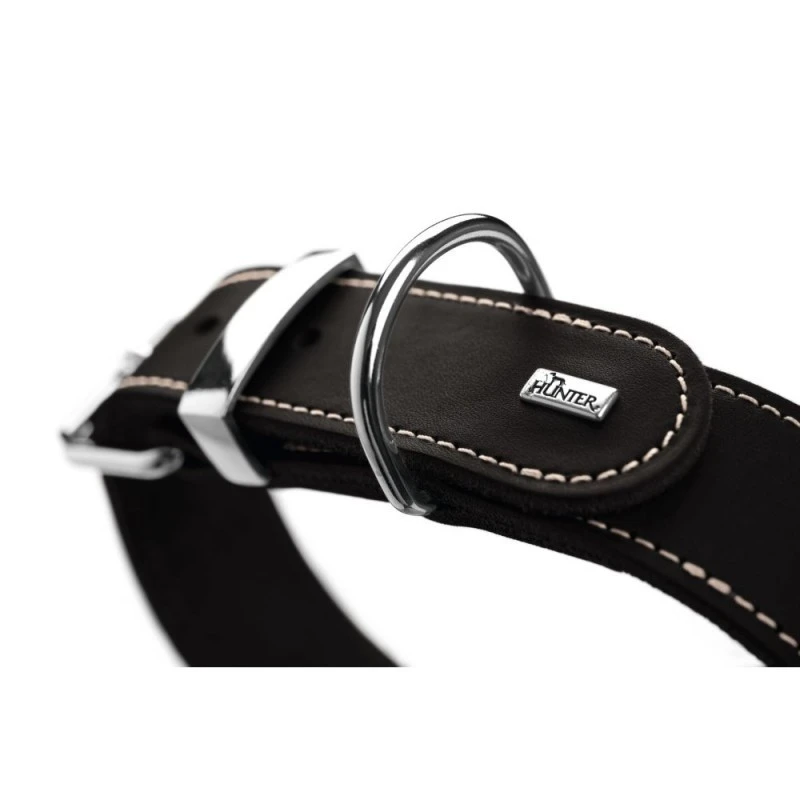 Hunter Aalborg Special Hundehalsbånd Sort 30 - 20-24 cm 2 cm